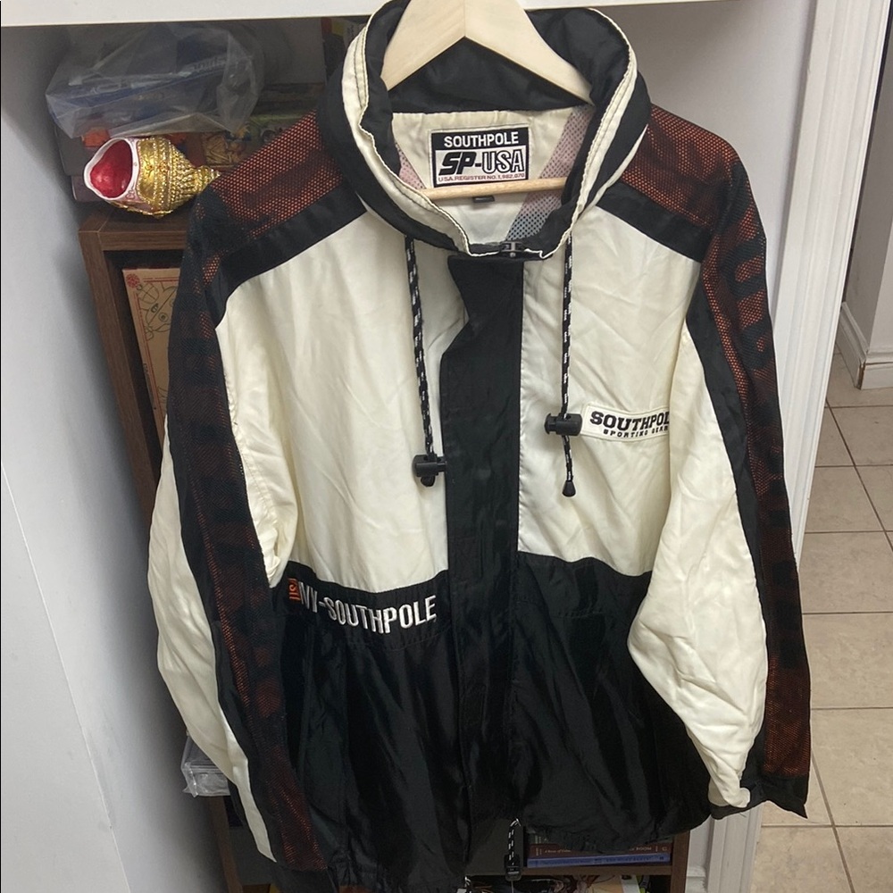 Vintage 90’s Southpole Sports Black and White Jacket